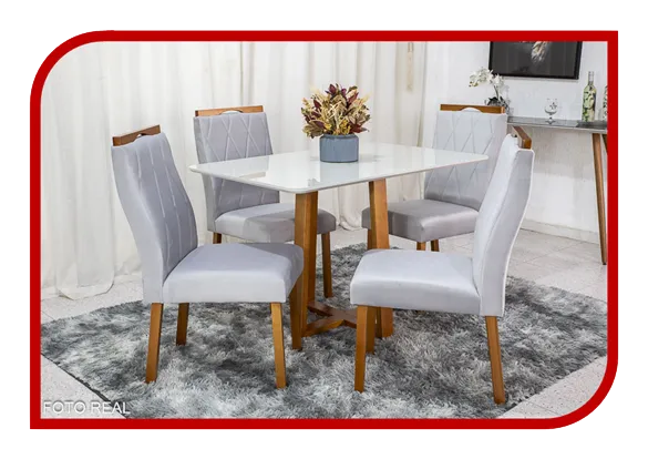 Instalação de Mesa de Jantar Tampo de Vidro